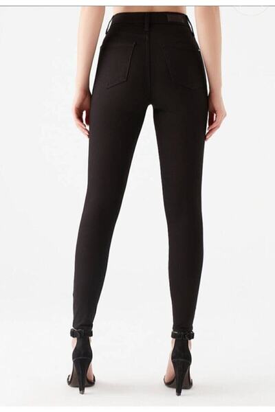 MODALİN Women's Black Skinny Jean High Waist Non-Fading Pants