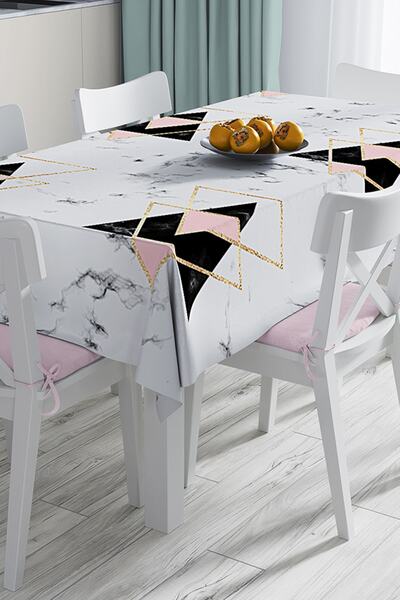Realhomes Geometrijski šareni digitalno štampani 3D stolnjak