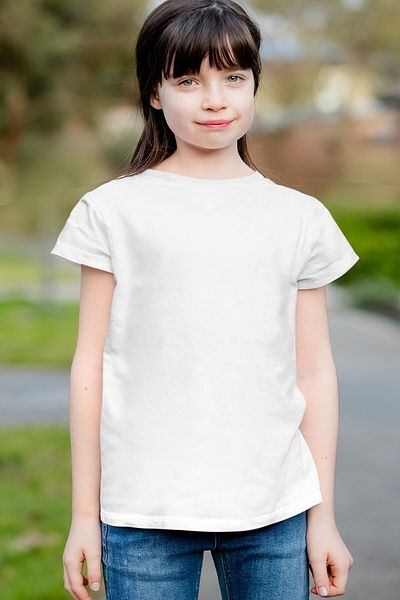 ROCKANDROLL Tricou alb simplu pentru fetiță, pachet de 2