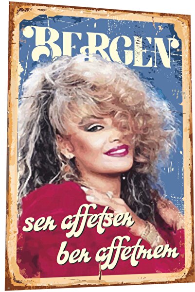 Hayat Poster Bergen Acıların Kadını 5 Sen Affetsen Ben Affetmem Arabeskin Kraliçeleri Retro Vintage Ahşap Poster
