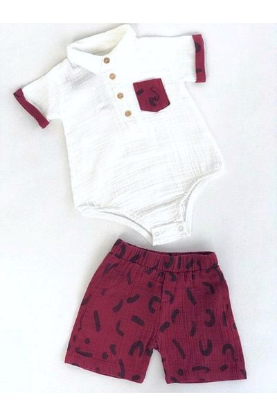 Aydodo Jackson Organic Muslin Shirt Collar Double Set with Shorts