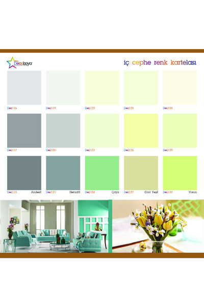 DecoBoya Deco Silikonlu Lüx Silinebilir Mat İc Cephe Duvar Boyası 3 Kg Tüm Renkler