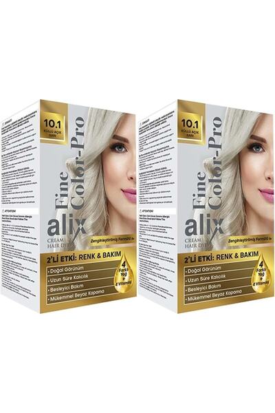 Alix 50ml Kit Saç Boyası 10.1 Küllü Açık Sarı (2 Li Set)