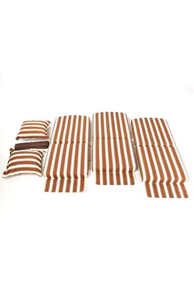 Belde Fantasy Yedek Minder Takımı 190' Kahve Ekru Salıncak Minderi