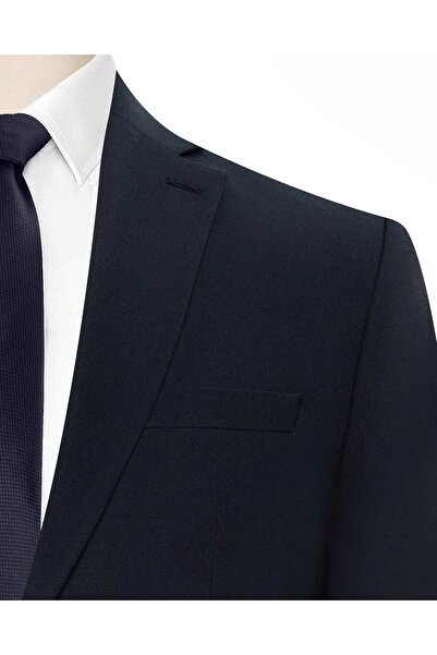 SÜVARİ Rahat Kalıp 6 Drop Düz Lacivert Takım Elbise