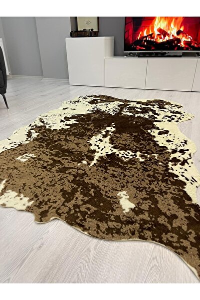 MİCOSA HALI Post Kahve-krem Peluş Post