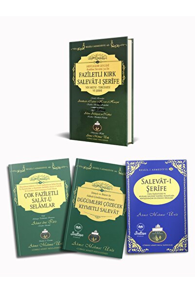 Cübbeli Ahmet Hoca Yayıncılık Faziletli Salavatı Şerife 4 Kitap Set