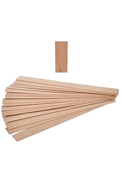 X-Perk فتيل شمعة خشبي فتيل شمعة نباتي 60 قطعة طول 15 سم عرض 15 مم