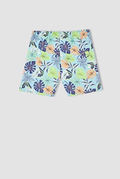 DeFacto Boy's Floral Patterned Swim Shorts