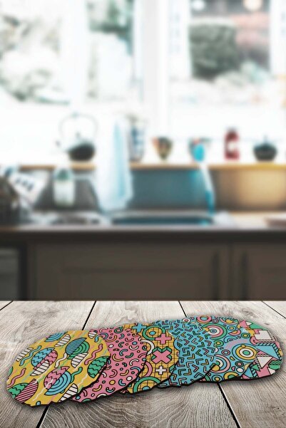 no77decor مجموعة من 6 قواعد أكواب بأشكال مختلفة