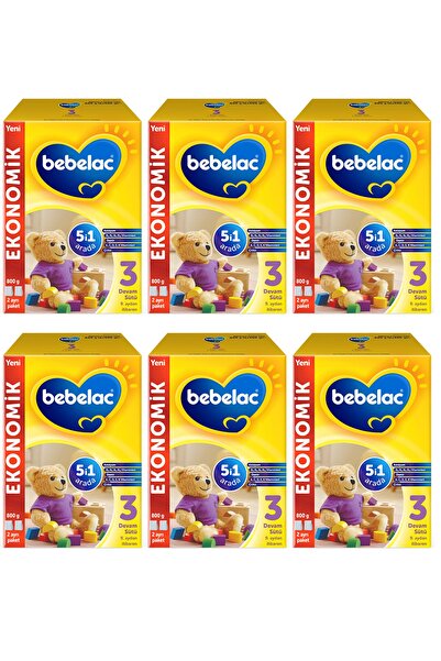 Bebelac 3 Devam Sütü 800 Gr - 6'lı Set