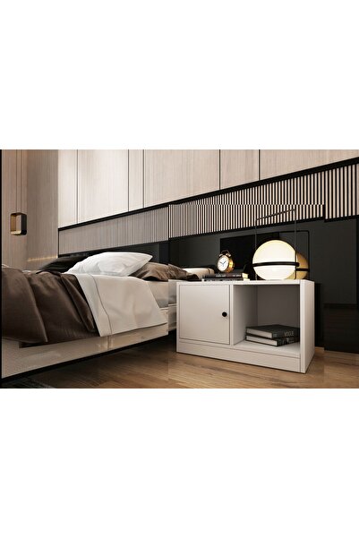 Nettrends Dolapli Rafli Komodin Beyaz 65 Cm Kmd-1005-ç