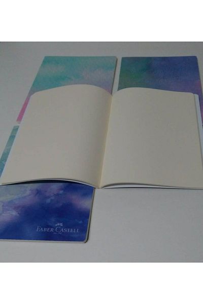 Faber Castell Copertă din carton A5 verticală, acuarelă, 4 bucăți, caiet fără linii