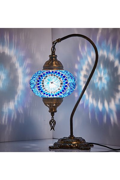 Demmex Mosaic Desktop Lampshade Authentic Decor Lamp Night Light