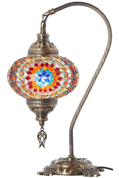 Demmex Mozaik Masaüstü Abajur Otantik Dekor Lamba Gece Lambası
