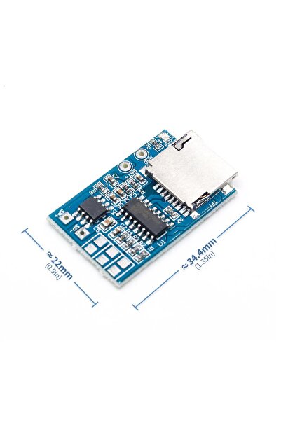 ROBİZ Gpd2846a Mp3 Ses Çalma Modülü Micro Sd Hafıza Kartı 4ohm 2w Amfi 3 Buto...
