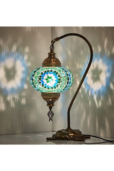 Demmex Mosaic Desktop Lampshade Authentic Decor Lamp Night Light