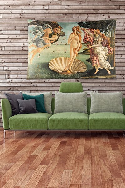 on the clouds Antique Greek Mythological Painting Stain Resistant Velvet Textured Fabric Wall Cloth Wall Carpet Tapestry