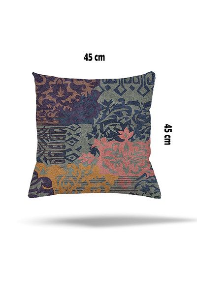 EKO Ethnic Leaf Pattern Feather Μαξιλαροθήκη με κρυφό φερμουάρ - Μαξιλαροθήκη