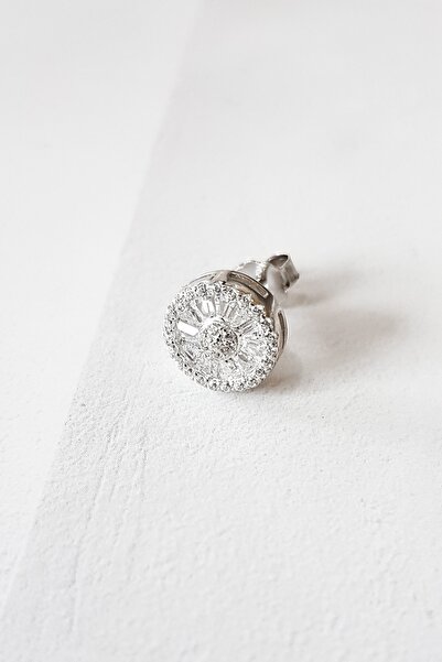 MorMajor Silver Tekli Baget Minimal Gümüş Küpe
