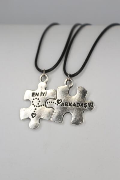 Dukkanka 2 Li Puzzle Best Friends Unisex Ip Kolye
