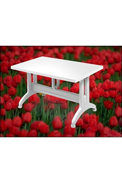 Comfort Anadolu Mutfak Balkon Bahçe 80x140 Plastik Masa Beyaz Söküp Takmalı