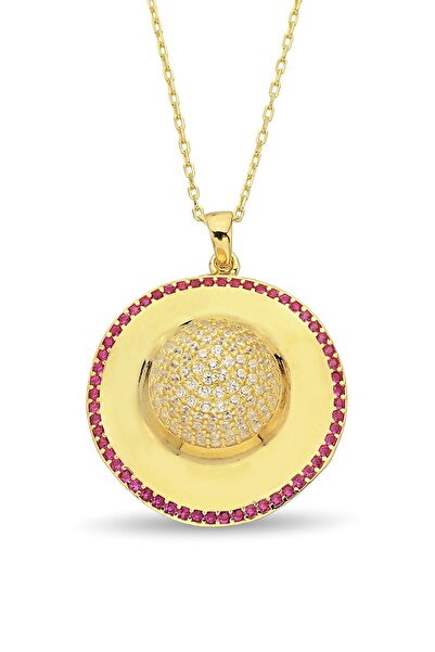 Argentum Concept 18k Altın Kaplamalı 925 Ayar Gümüş Şapka Kolye - 23173801