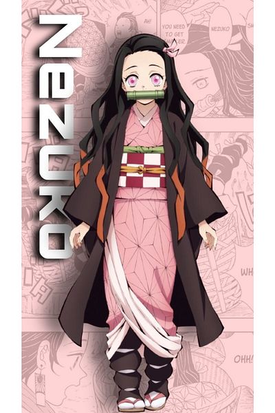 animeandyourworld Nezuko Komado Notebook 1 Piece Special Design A4 Size 21*29 Cm Wired Striped Large Size Notebook