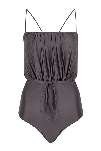 AQUELLA Gathered Mink Swimsuit