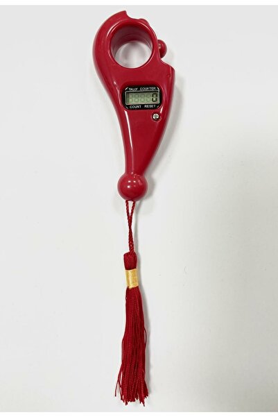 ZeytStore Dijital Tespih Boncuklu Zikirmatik Tesbihmatik Yeni Nesil Bordo Renk