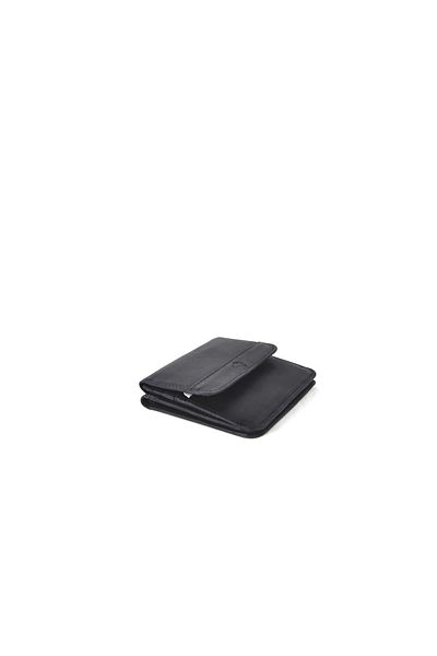 Eminsa Men's Black Crazy Leather Small Wallet