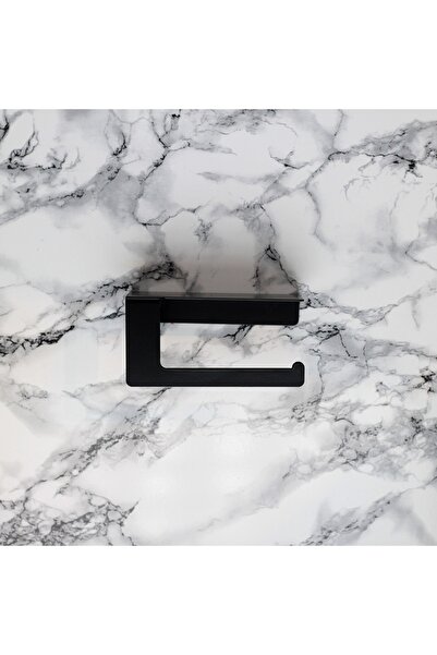 Hobi Demir Sanat حامل ورق المرحاض مع رف أسود