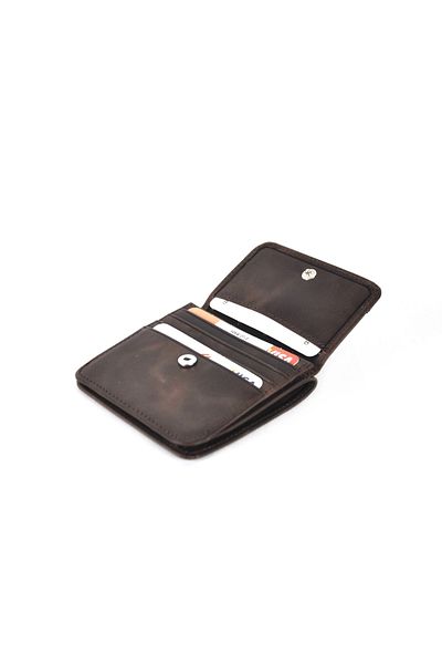 Eminsa Men's Brown Crazy Leather Small Wallet