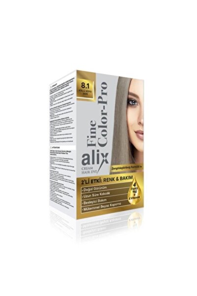 Alix Kit Saç Boyası 8.1 Küllü Koyu Sarıl 50 Ml