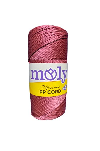 Moly Pp Cord Polyester Makrome Ip No:4 200gr 080 Gül Kurusu