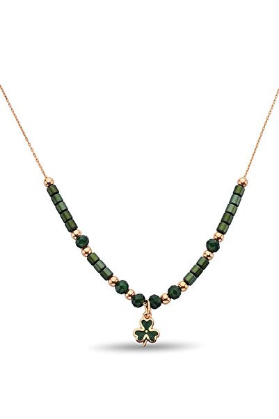 Argentum Concept Yonca Figürlü Gümüş Taş Dizi Kolye - N171601