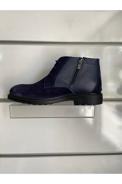 PUNTO 600402   Ανδρικές μπότες από γνήσιο δέρμα Navy Blue Suede