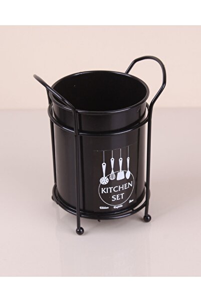 FeGe Store Siyah Metal Kaşıklık