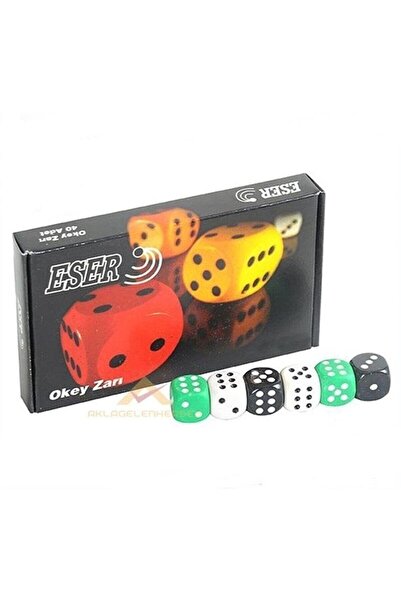 ESER 40 Adet Kaliteli Plastik Renkli Okey Zarı