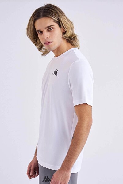 Kappa Men's T-shirt White Black 341f1ew