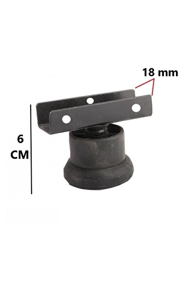 ŞENEL 6 Cm Siyah U Geçme Ayak Mobilya Ayağı 18 Mm