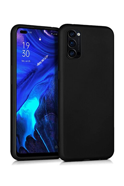 Molly Oppo Reno 4 Uyumlu Siyah Mat Silikon Kılıf