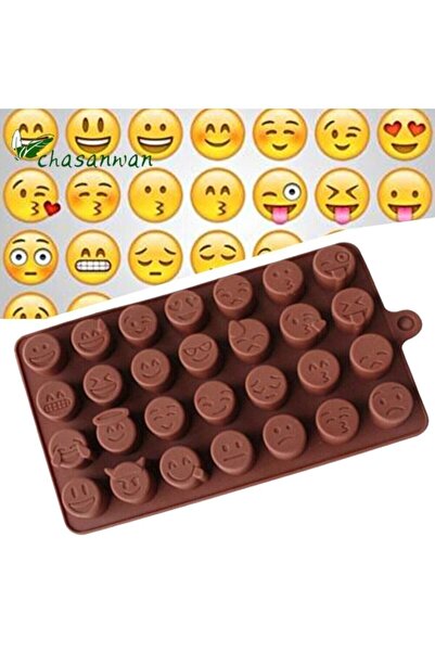 WorkAsist قالب شوكولاتة إيموجي سيليكون 28 قطعة