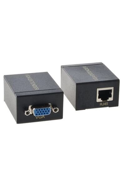 Alfais 4896 Rj45 Vga Ek Uzatici Cat5e 6 Kablos Extender 60 Metre