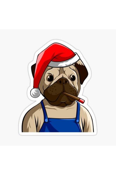 TSC Autocolant pentru câini rase Pug Auto Auto Paste 17cm F1