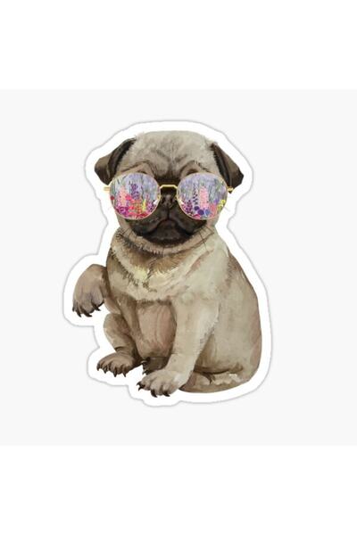 TSC Autocolant pentru câini de rase Pug Auto Auto Paste 17cm F4