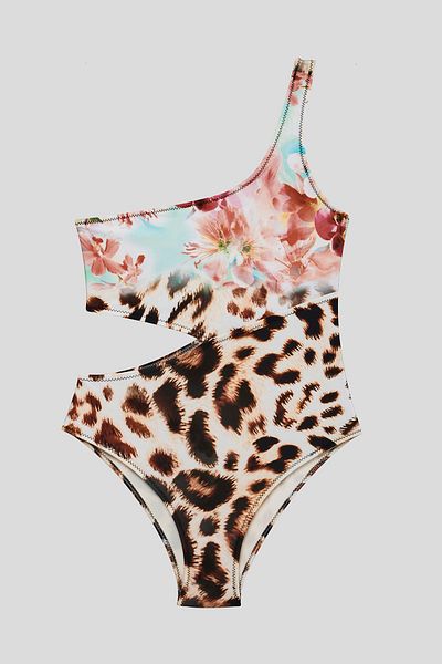 SHELLSEA Girl's One Shoulder Swimsuit