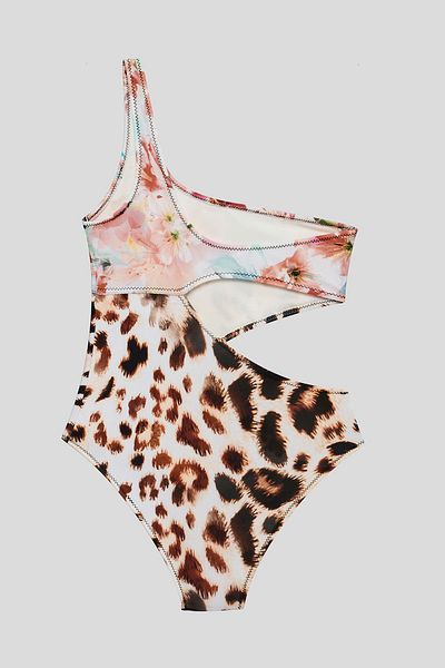 SHELLSEA Girl's One Shoulder Swimsuit