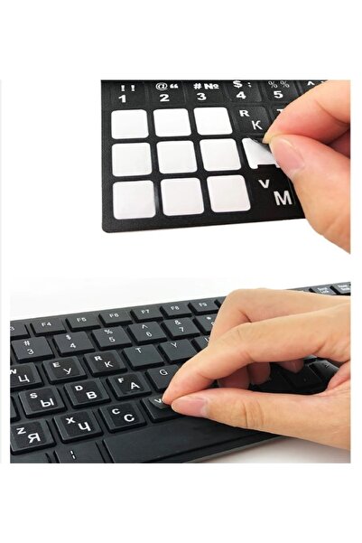FANO Türkçe Klavye Sticker Beyaz Renk Notebook Ve Pc Uyumlu