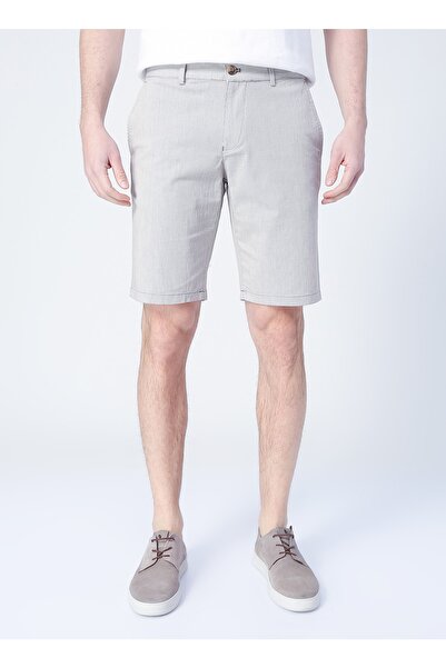 Fabrika Sezy Low Waist Slim Fit Striped Mink Men's Bermuda Shorts